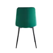 Krzesło tapicerowane zielony nogi czarny K6-FX 3